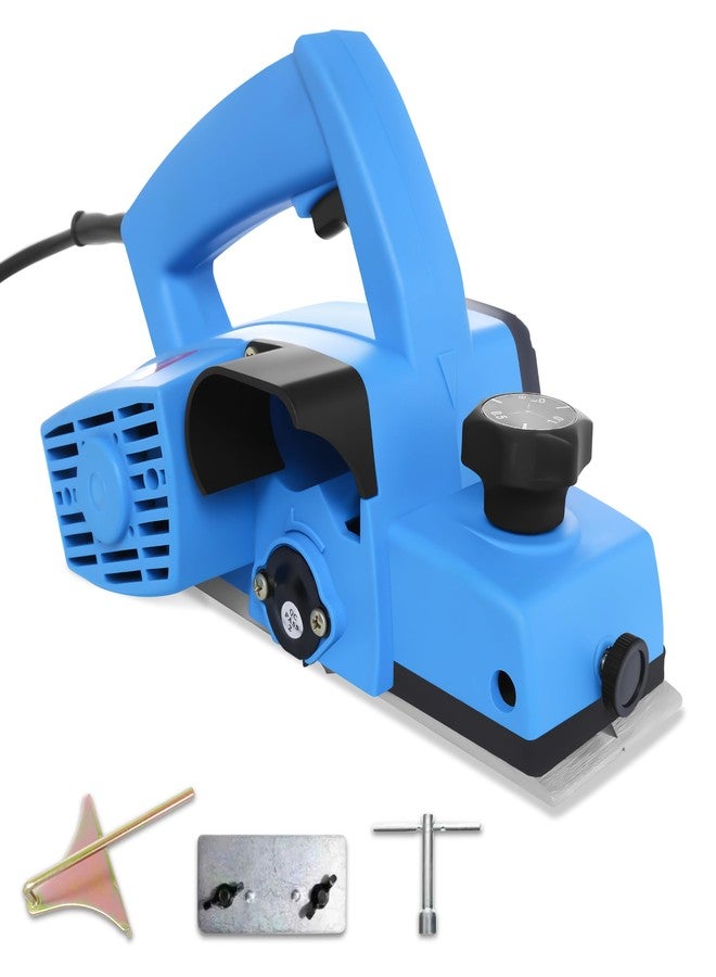 Tomahawk TPM-3944 Professional 500W Wood Planer | 15000 RPM High-Speed Motor | 82mm Planing Width | 2.5mm Cut Depth | V-Groove Base & Dust Port | Heavy-Duty Design - Image 1